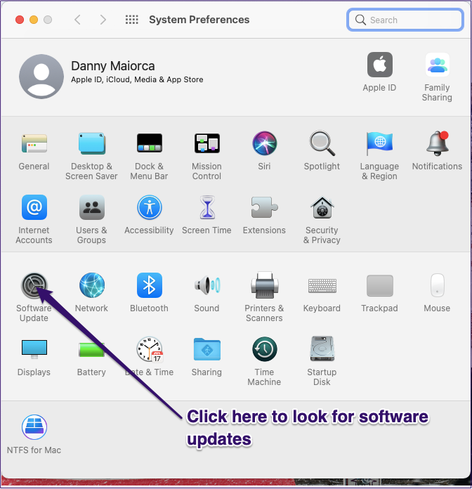 Macソフトウェアアップデートシステム環境設定