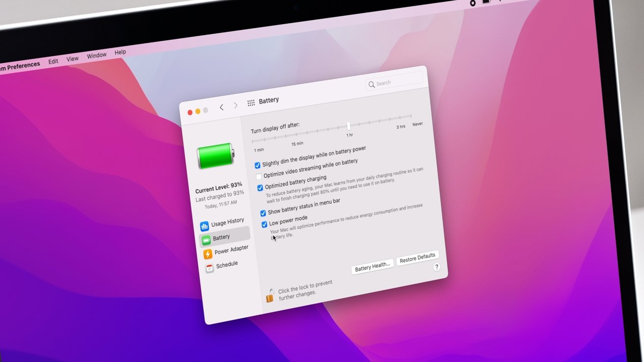 Macの低電力モード
