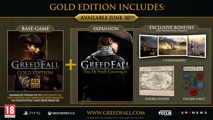 無料の次世代GreedFallPS5およびXboxシリーズX | Sアップデート