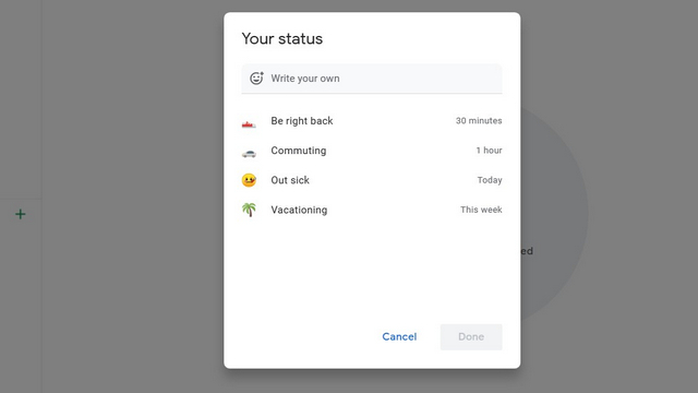 googleチャットステータス