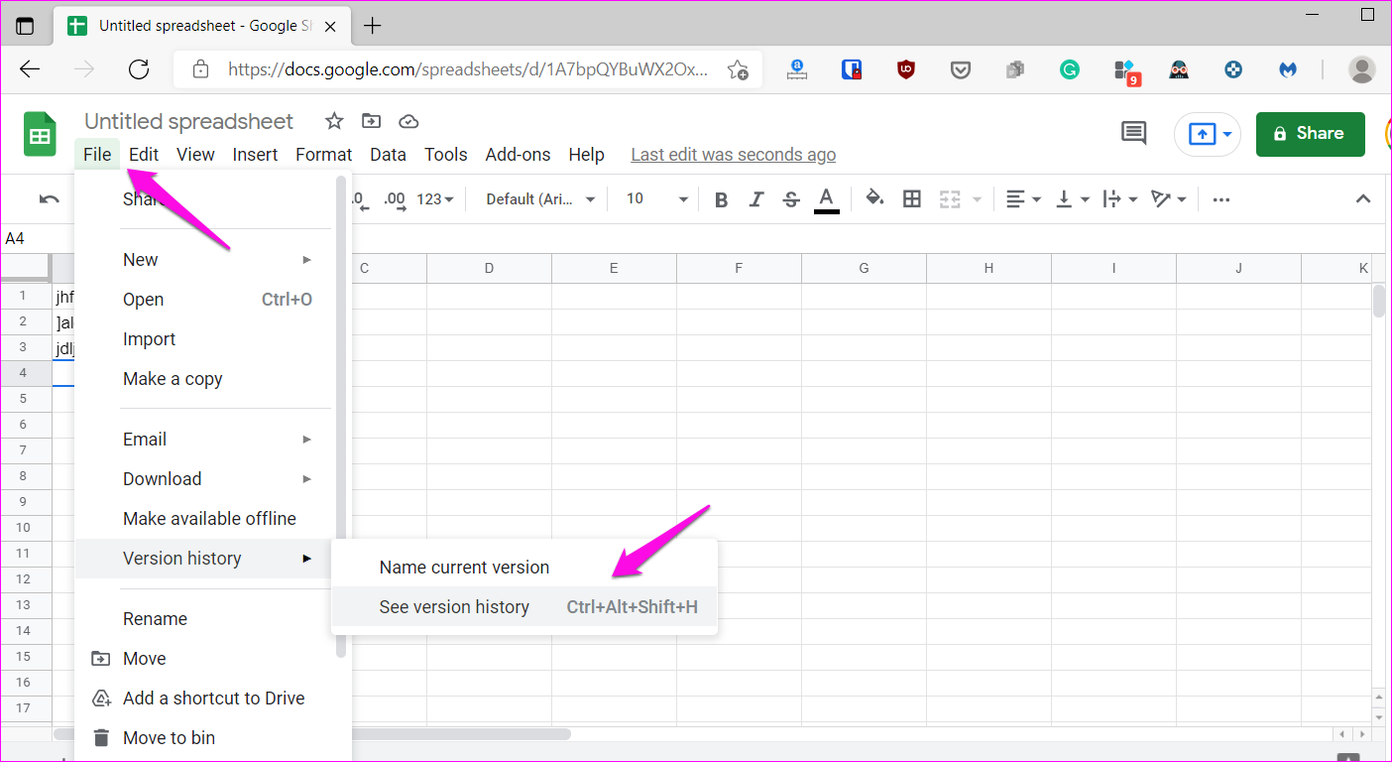 Googleスプレッドシートがエラー2をスクロールさせないのを修正