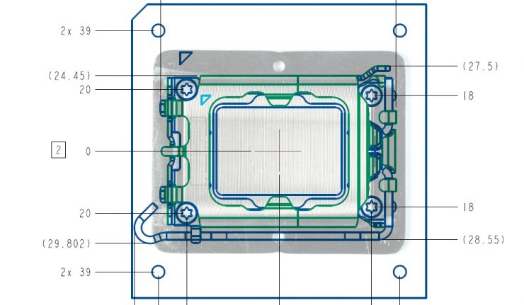 Intel LGA 1700＆LGA 1800ソケットデザインがリークアウト、AlderLakeおよび次世代CPU用に設計