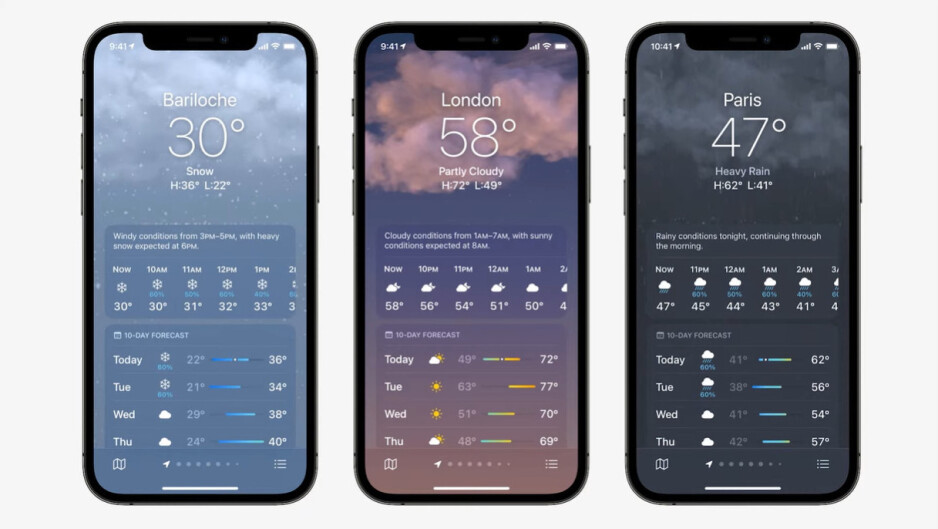 Ios 15 天気図を備えた再設計された天気アプリ Ja Atsit