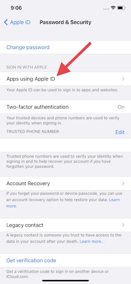 AppleIDを使用するアプリ