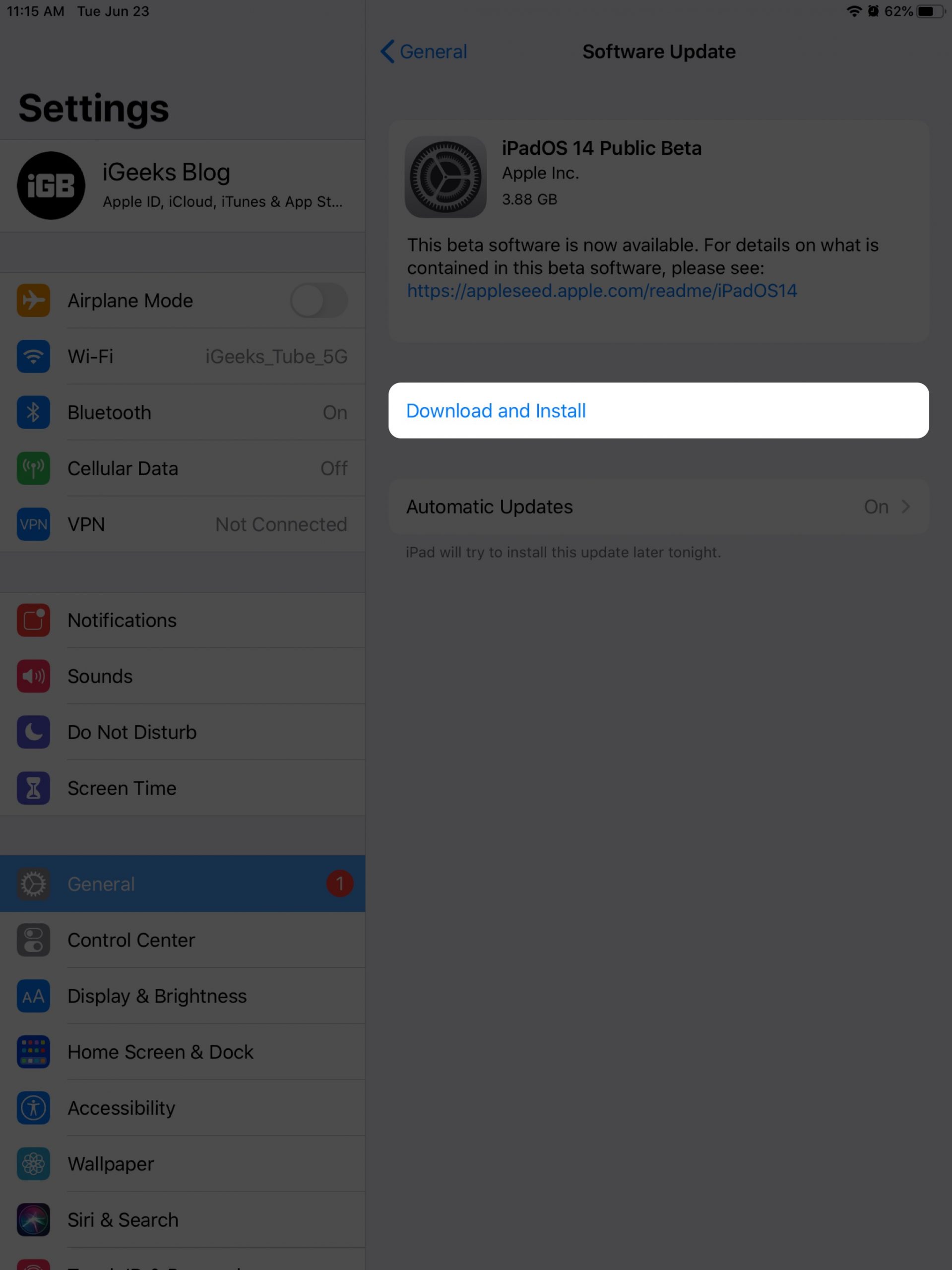 iPad に開発者アカウントなしで ipados 14 をダウンロードしてインストール