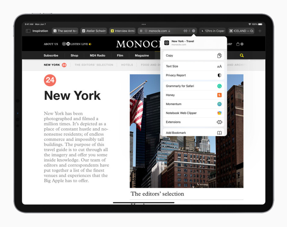 iPadOS 15 の Safari プレビュー: 新機能およびページを更新する方法