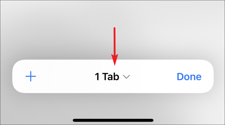 safari のタブ グループの作成メニューにアクセスするには、中央のバーをクリックします