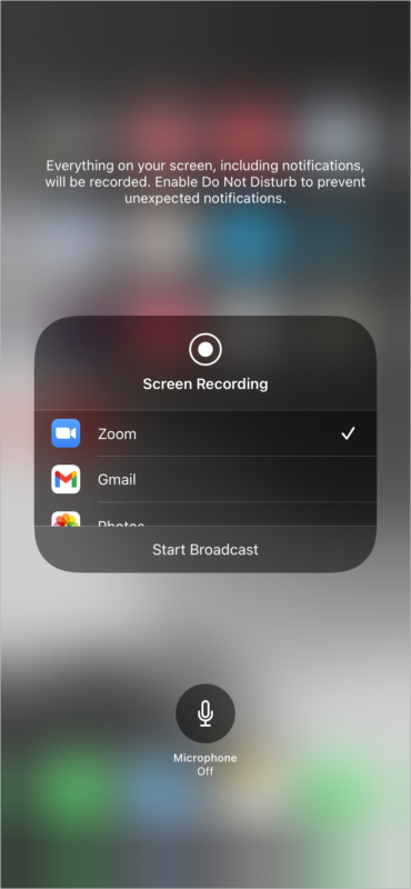 サードパーティ アプリのサポートiPhone画面録画で