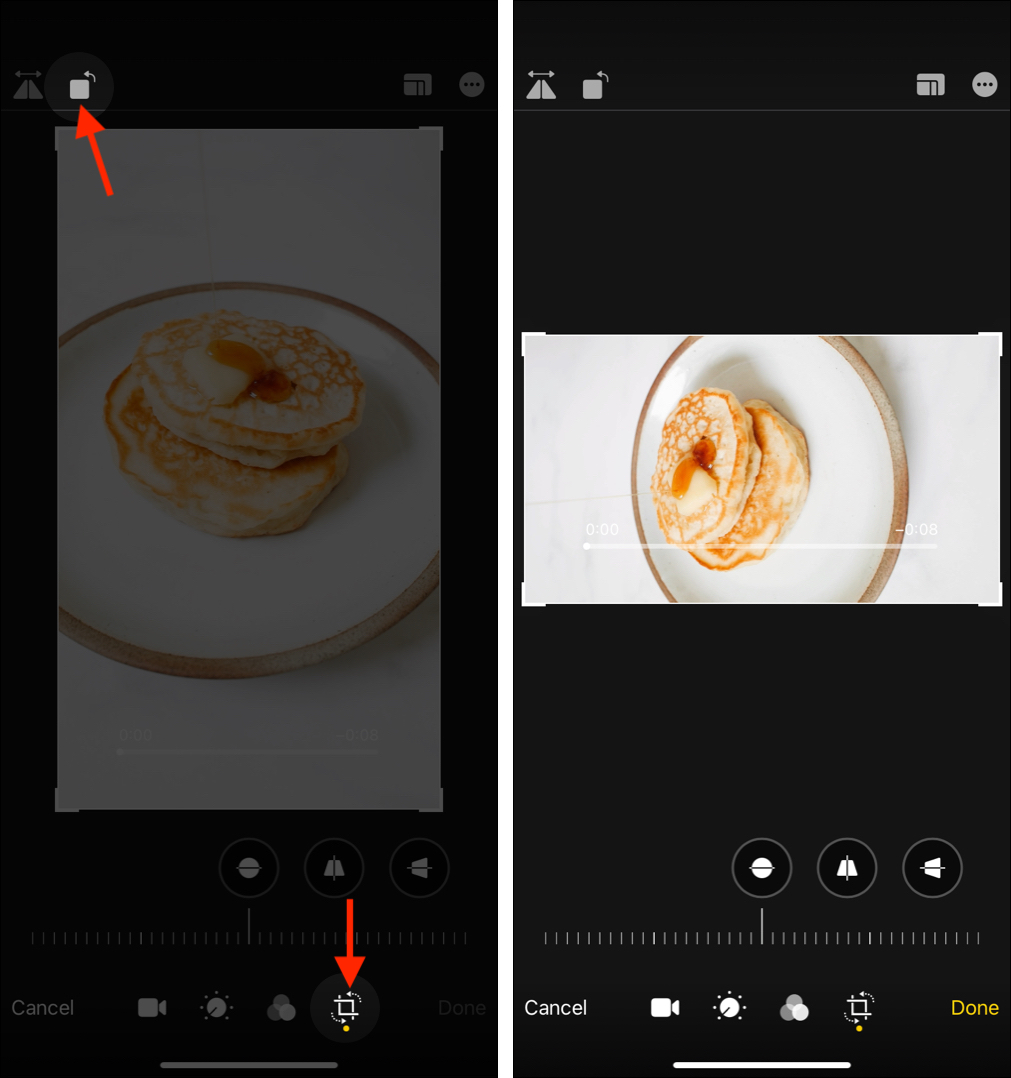 iPhone で動画を回転させる方法