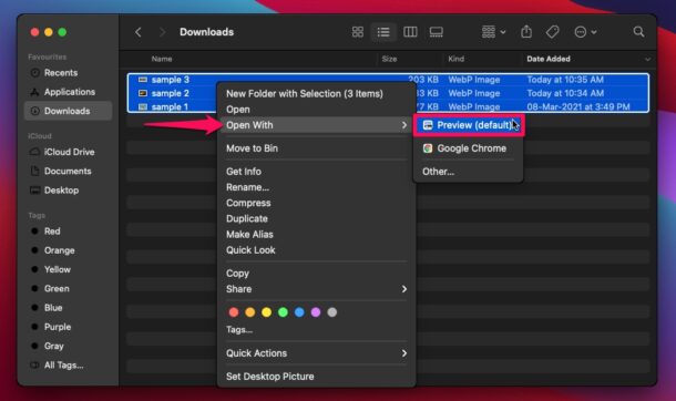 WebP をバッチ変換する方法Mac で画像を JPG