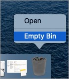 Macで空のビンをクリック