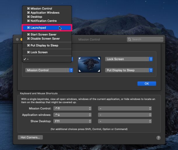Macで誤ってホットコーナーのトリガーを停止する方法