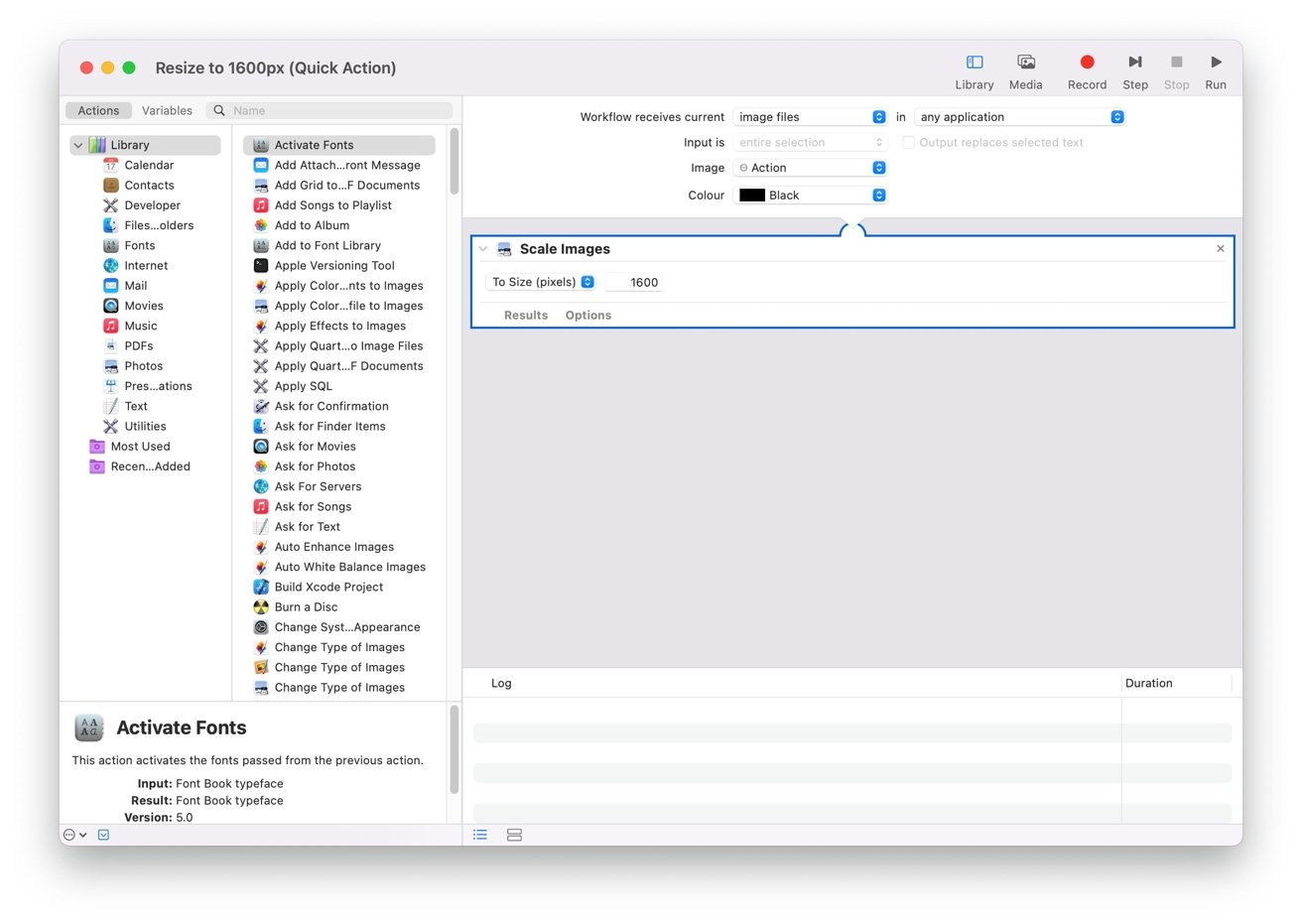 AutomatorはmacOSMontereyでサポートされますが、借用時間になります。