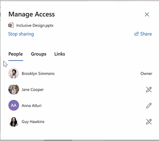 Microsoft 365 全体でより直感的な共有エクスペリエンスを発表するというタイトルのブログ投稿のサムネイル画像 5より良いコラボレーションのために