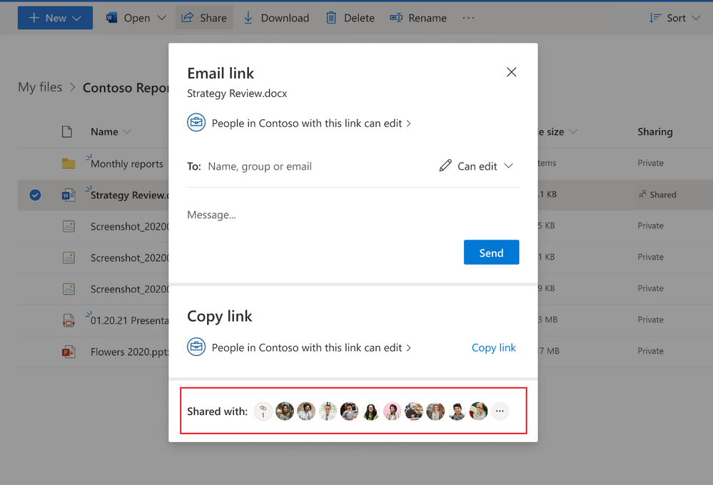 thumbnail image 4 というタイトルのブログ投稿では、Microsoft 365 全体でより直感的な共有エクスペリエンスを発表してコラボレーションを強化