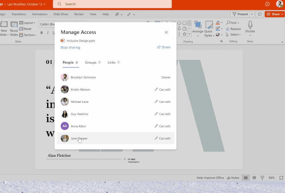 thumbnail image 7 というタイトルのブログ記事 より直感的な共有エクスペリエンスを Microsoft 365 で共有してコラボレーションを強化