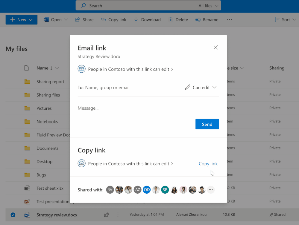 サムネイル画像 3 というタイトルのブログ投稿の 3 より直感的な共有エクスペリエンスを Microsoft 365 で共有してコラボレーションを強化