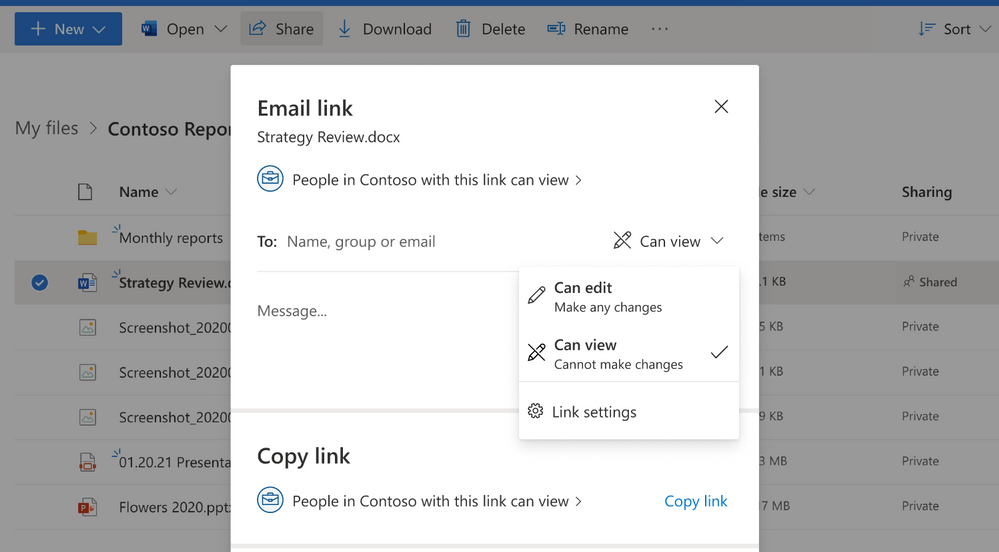タイトルのブログ投稿のサムネイル画像 1 Microsoft 365 全体でより直感的な共有エクスペリエンスを発表し、コラボレーションを強化