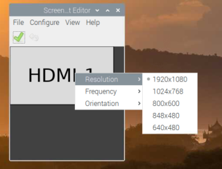 Choose Screen Resolution