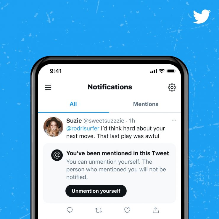 Twitterはすぐにツイートから自分自身を「アンメンション」し、人々があなたにタグを付けるのを防ぐことができます」=