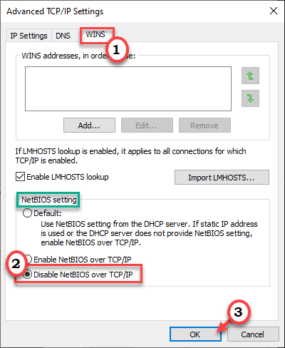 Netbios 最小を無効にする