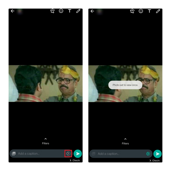 写真を一度表示するように設定whatsapp-消える写真whatsapp