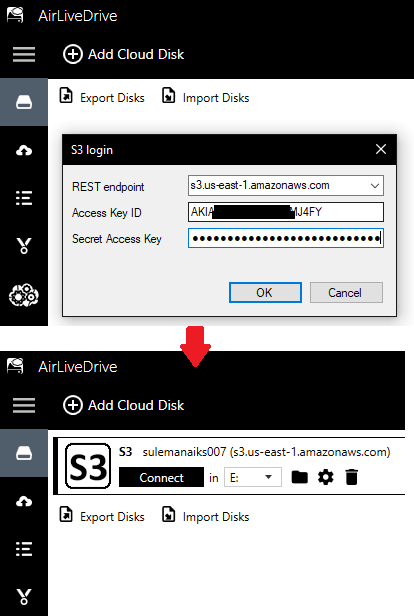 AirLiveDrive s3 アカウントが追加されました