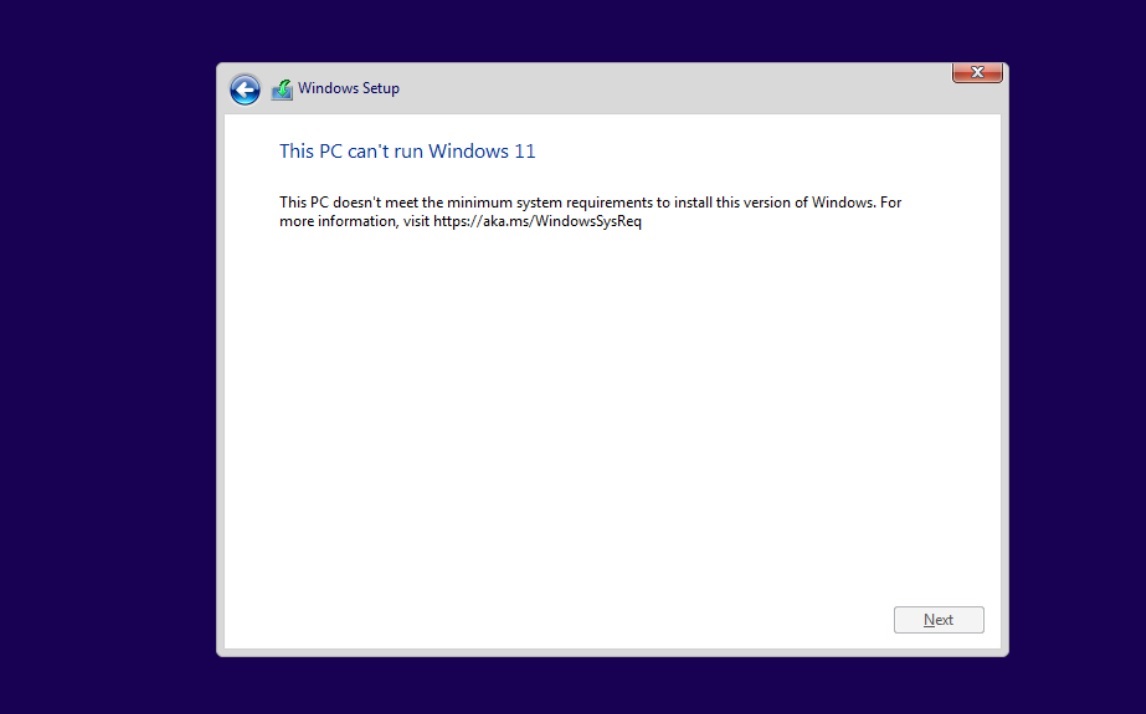 Windows11エラーを実行できません