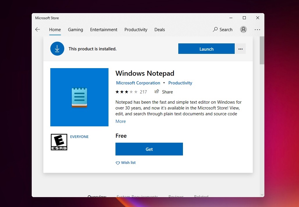 Windows Notepad