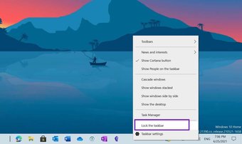 ロックタスクバーを無効にする