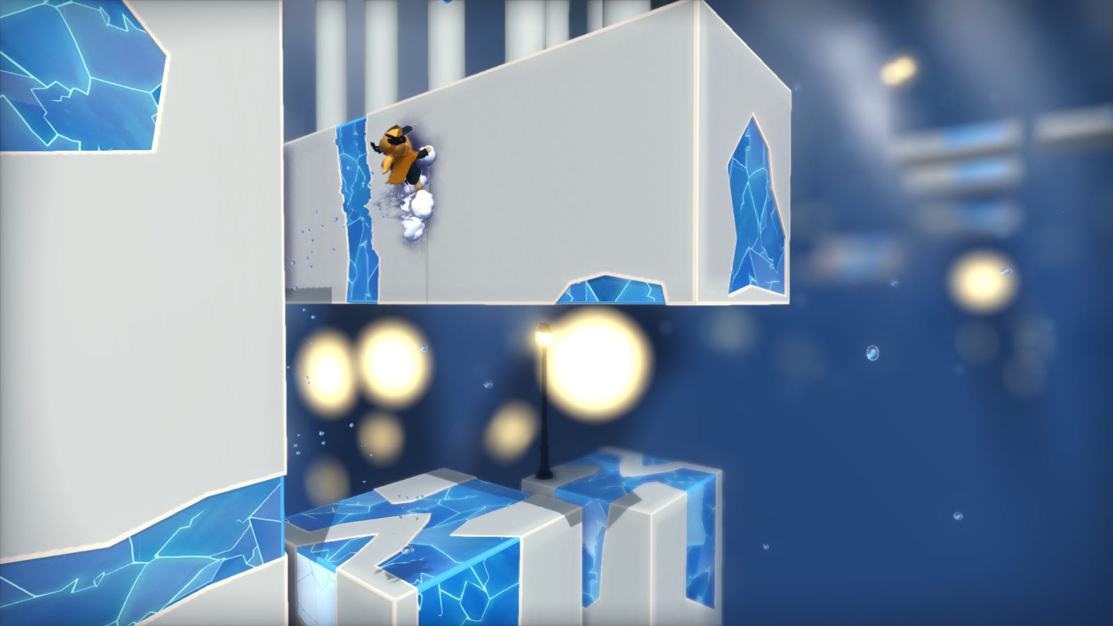 「AHatinTime」のプラットフォームガントレットを駆け抜けるハットキッド