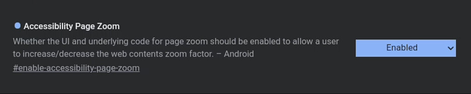 ページズームは Chrome Forandroidの新しいアクセシビリティ機能です Ja Atsit