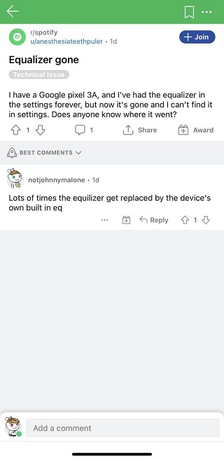 Spotifyはandroidアプリにイコライザー設定がないことを認識しており 問題はgooglepixelスマートフォンに影響を与える可能性があります Ja Atsit