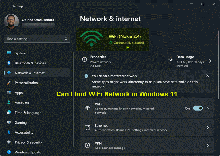 Wi Fiオプションがwindows11に表示されない Ja Atsit
