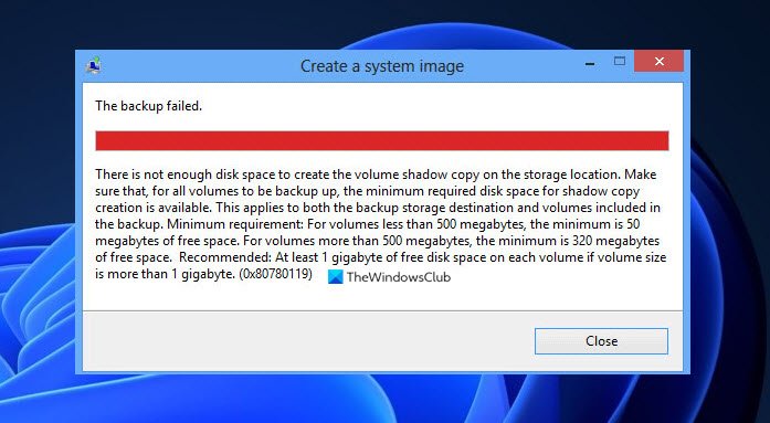 エラー0x80780113 ボリュームシャドウコピーを作成するのに十分なスペースがありません バックアップに失敗しました Ja Atsit