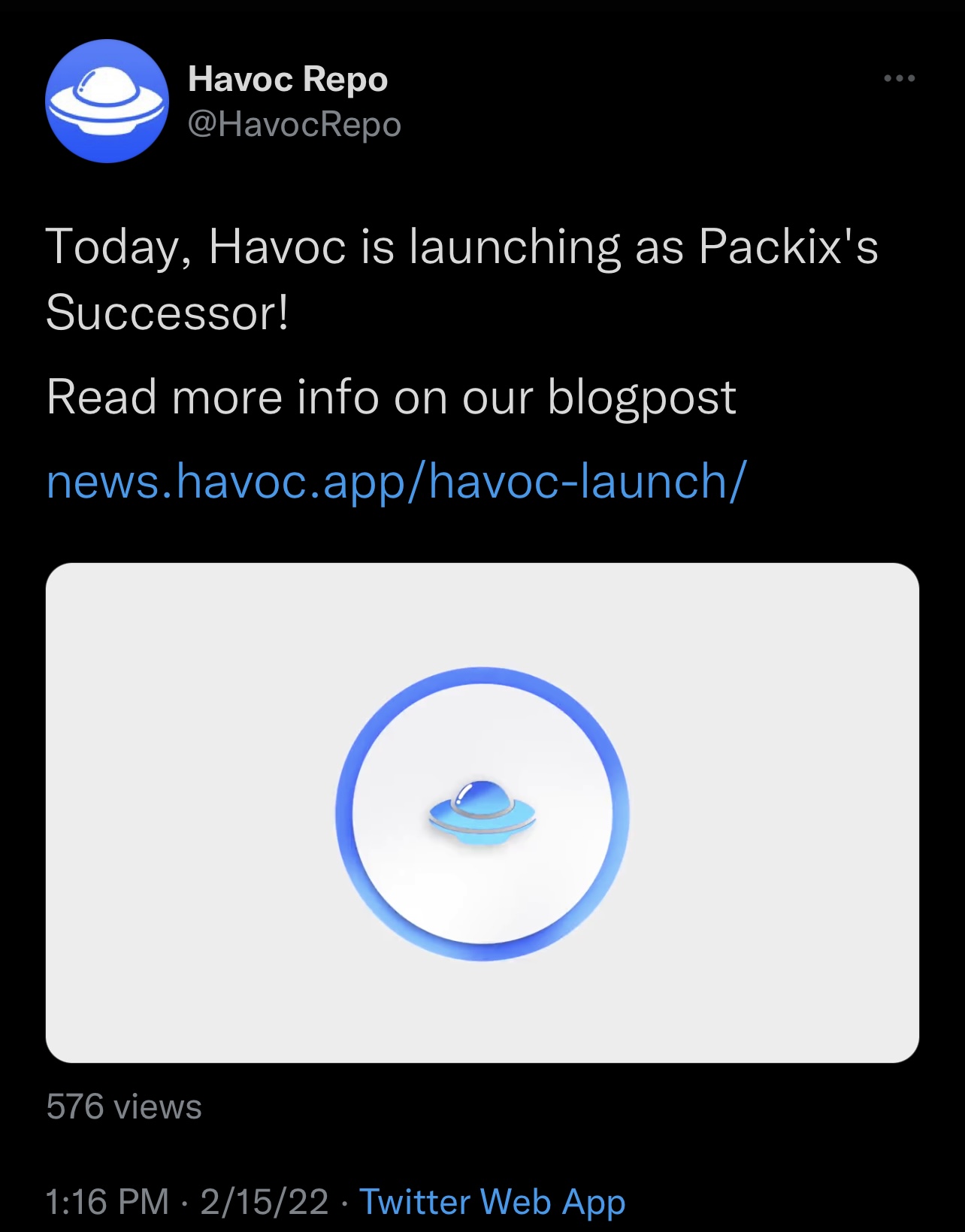 Havocリポジトリが公式の後継者になるためにアーカイブされるpackixリポジトリ Ja Atsit