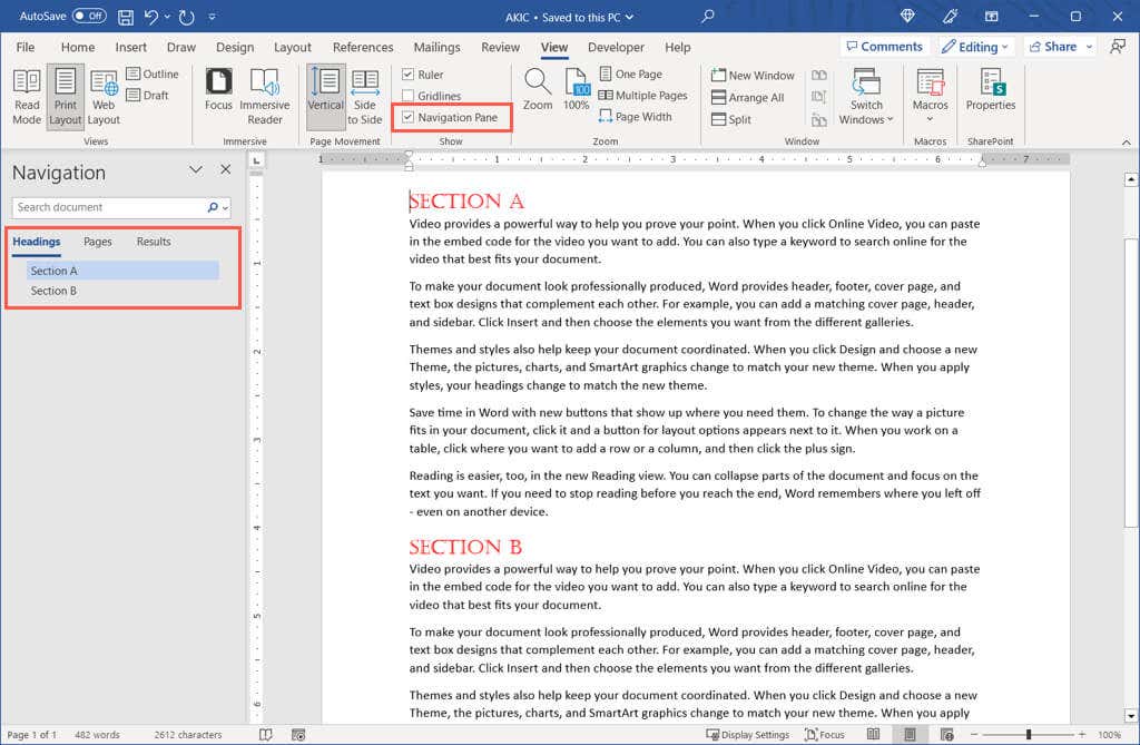 Hvordan legge til en overskrift til et microsoft word dokument all