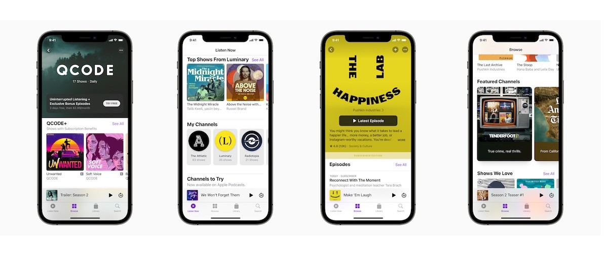 Apple Podcasts-abonnementen en kanalen