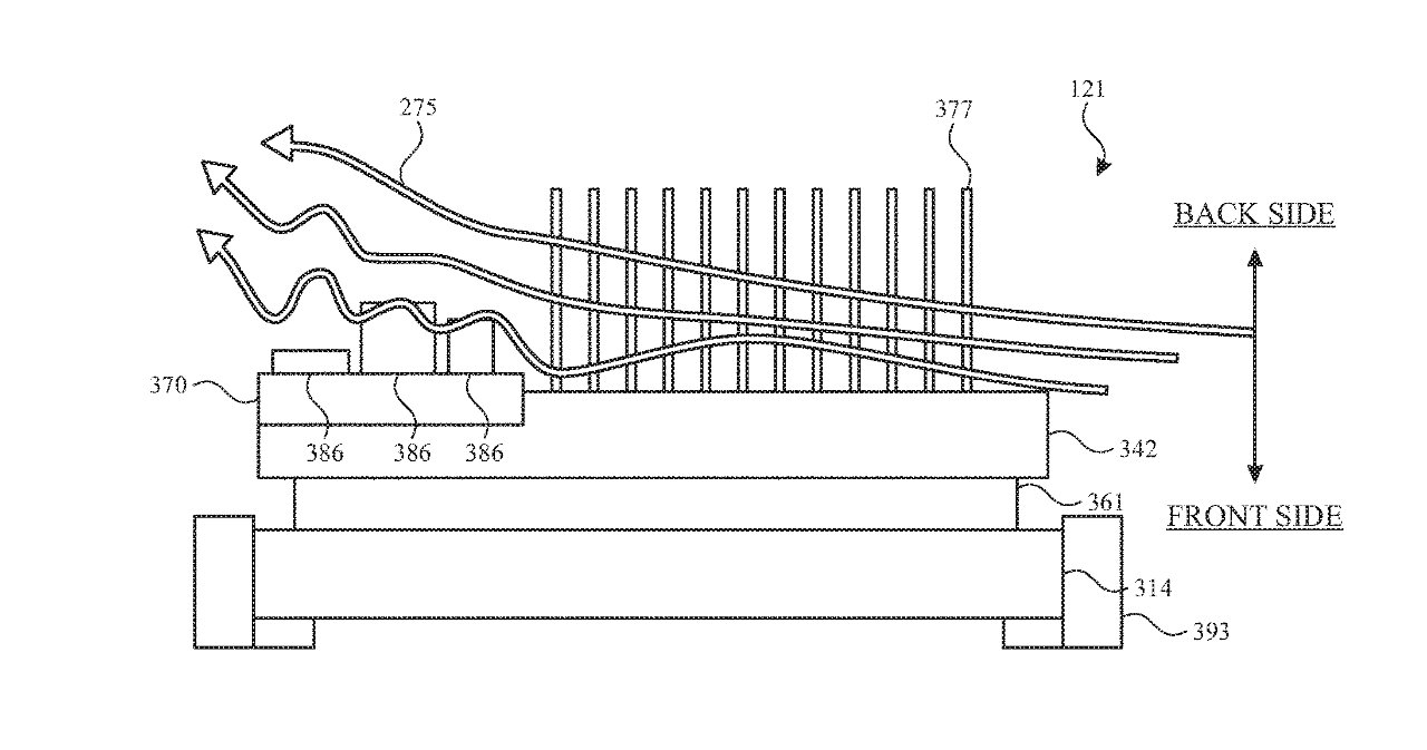 Detail van het patent met een beschrijving van de luchtstroom over een apparaat