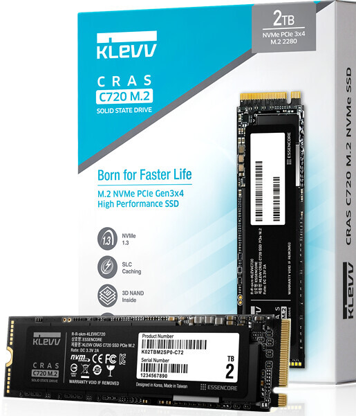 KLEVV CRAS C720 ESSENCORE onthult KLEVV CRAS C920 & C720 M.2 NVMe SSD's