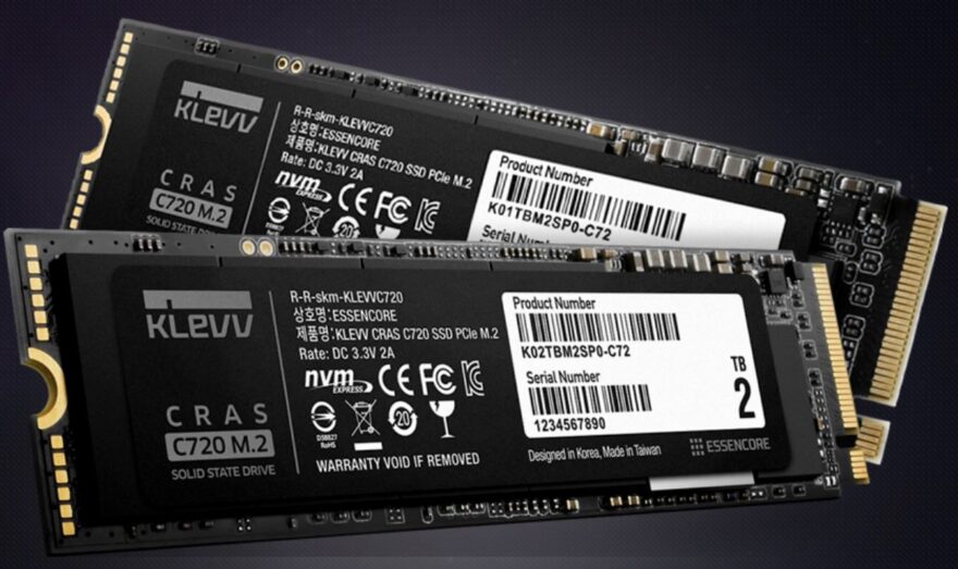 KLEVV CRAS C720 2 ESSENCORE onthult KLEVV CRAS C920 & C720 M.2 NVMe SSD's