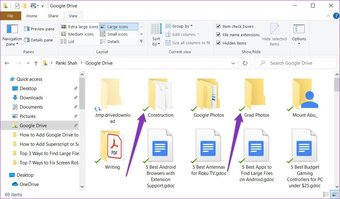 Google Drive Folder in File Explorer