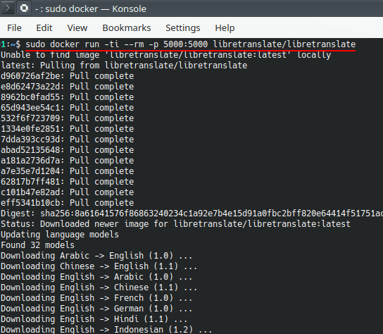 LibreTranslate installeren en uitvoeren