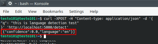 LibreTranslate API-taaldetectie