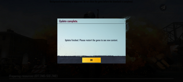 bgmi-update voltooid