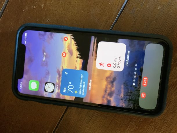iPhone ontbrekende pictogrammen op startscherm en dock