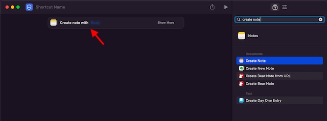 Bouw een snelkoppeling-Maak snelkoppelingen in macOS Monterey op mac