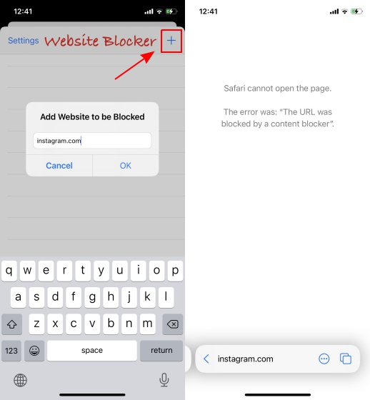 websites blokkeren in safari op ios