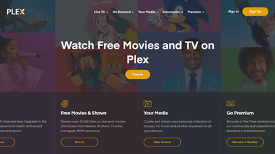 Plex-homepage met inhoudsuggesties en functies