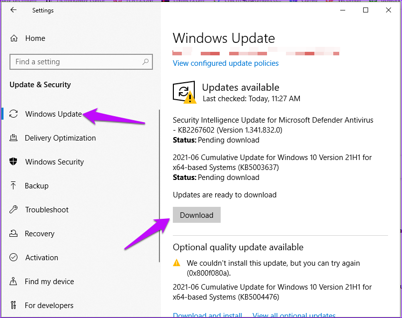 Windows Update downloaden